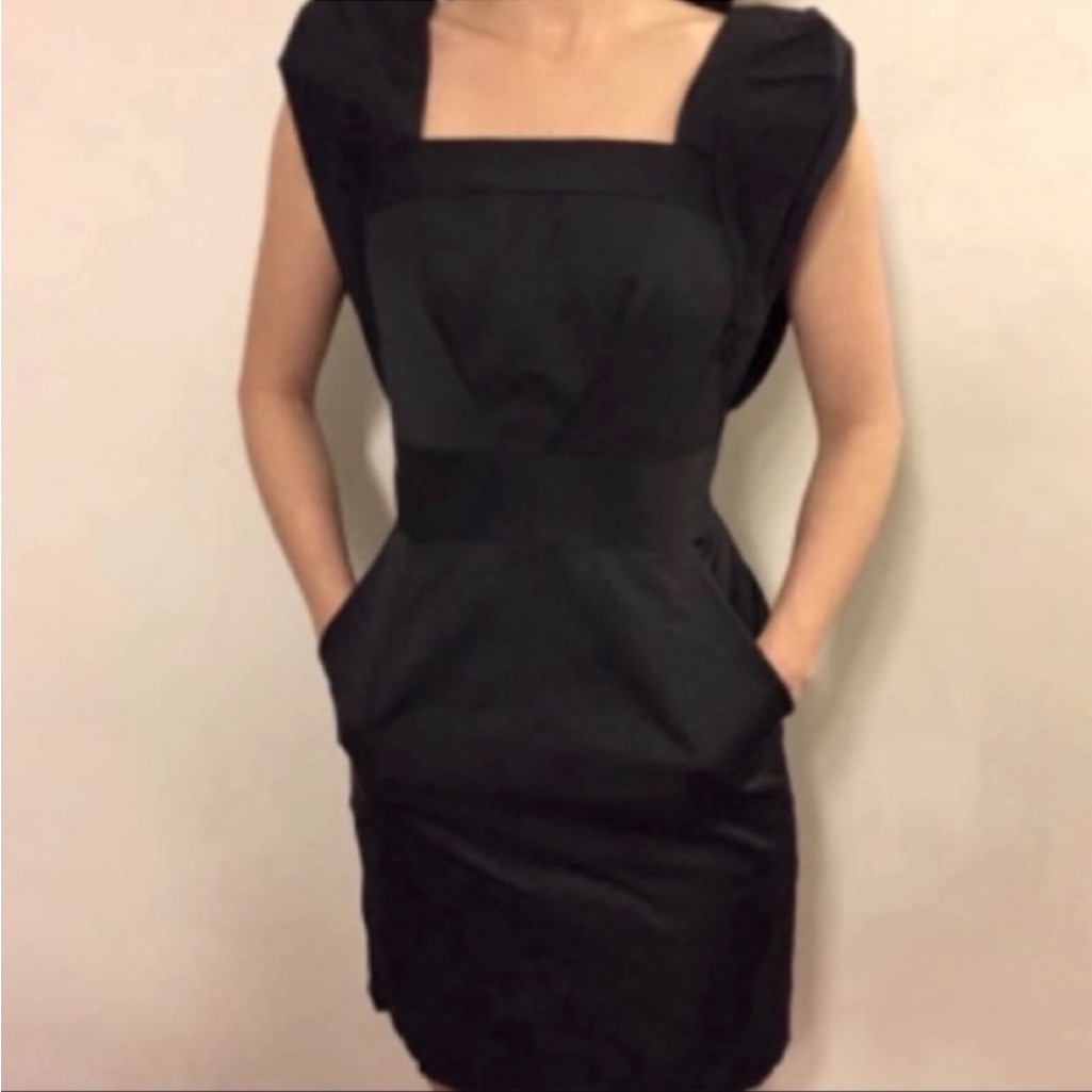 Laila Azhar Little Black Luxury Cocktail Dress Sz 4